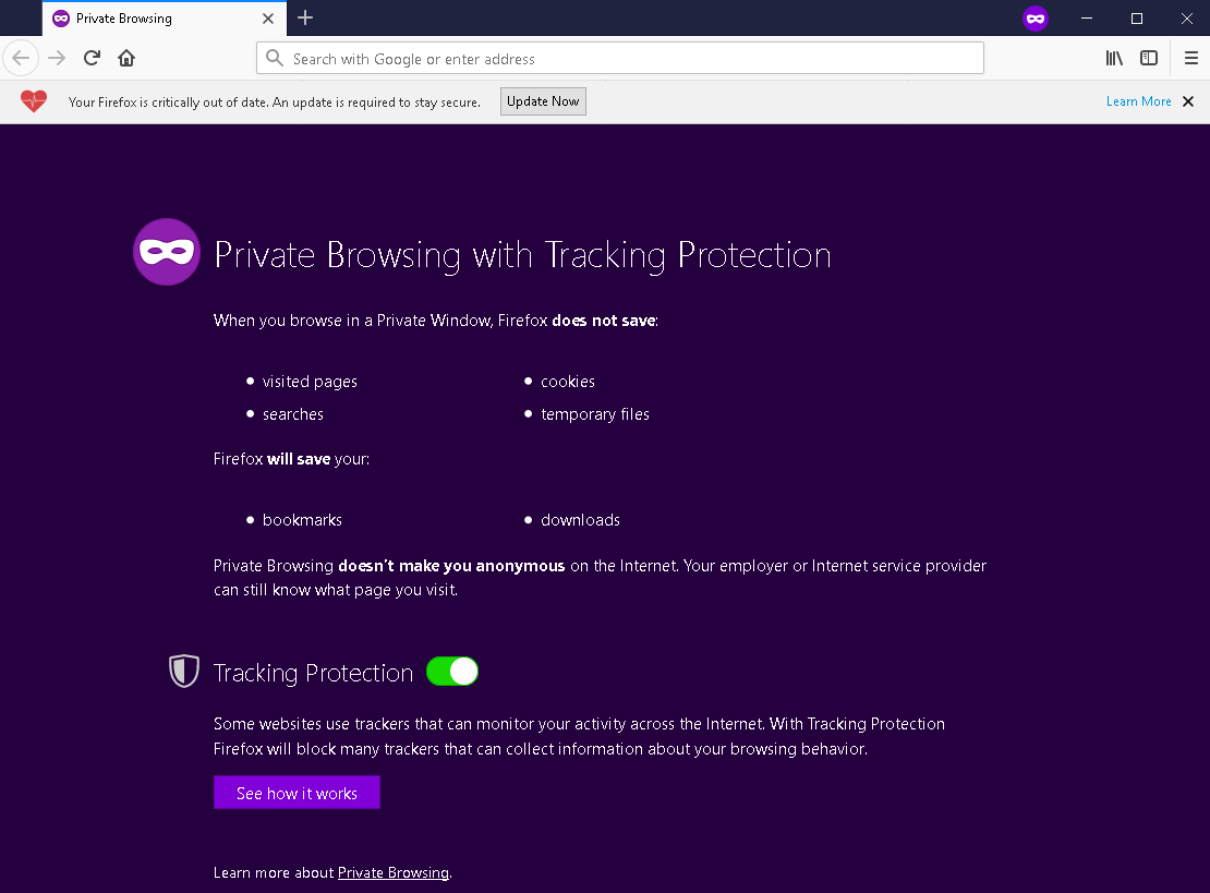 Firefox Private Tab
