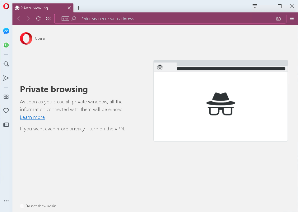 Opera Incognito Mode
