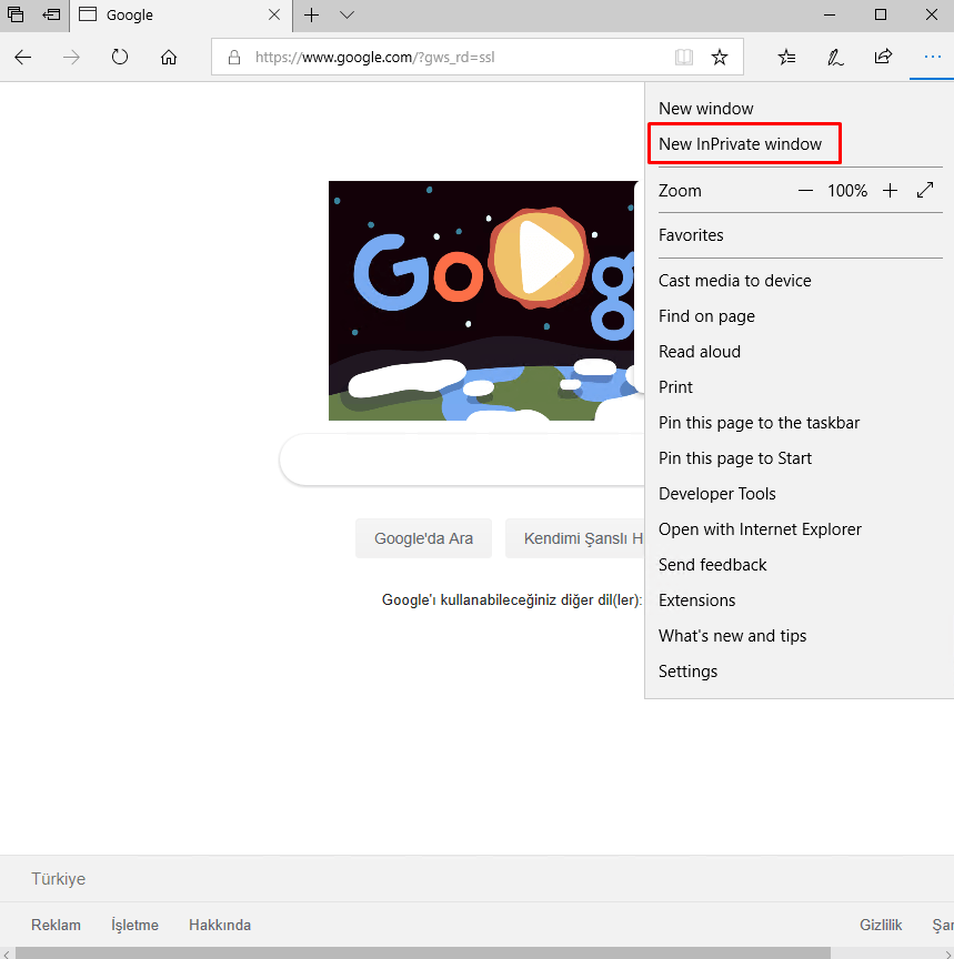 Start Edge Incognito Mode In Windows