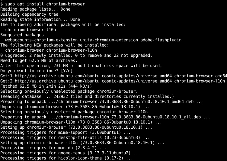Install Google Chrome From Ubuntu Repository with Apt Command Line
