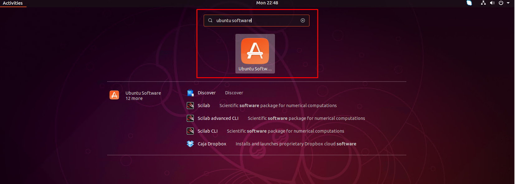 Open Ubuntu Software