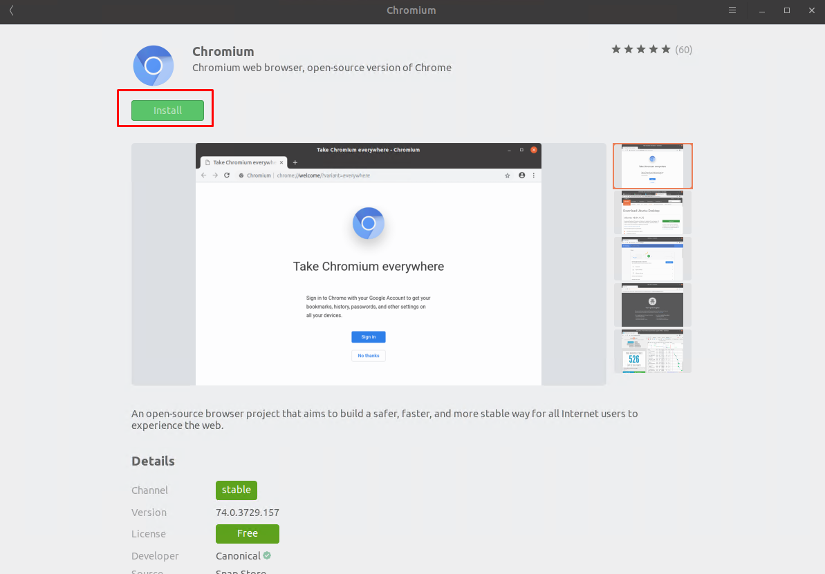 Install Chromium