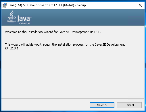 JDK Installation Welcome Screen
