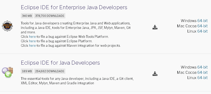 Select Eclipse Java IDE Type