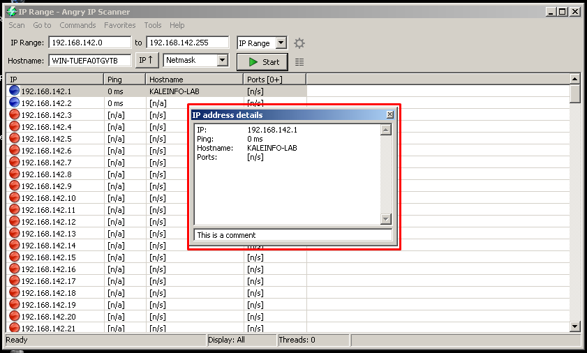 List Specific IP Address Information