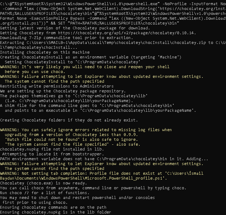 Install Chocolatey On Windows with MS-DOS Command-line