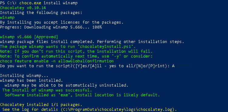Install Packages, Programs with Chocolatey