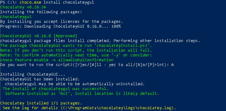 Install Chocolatey GUI onWindows