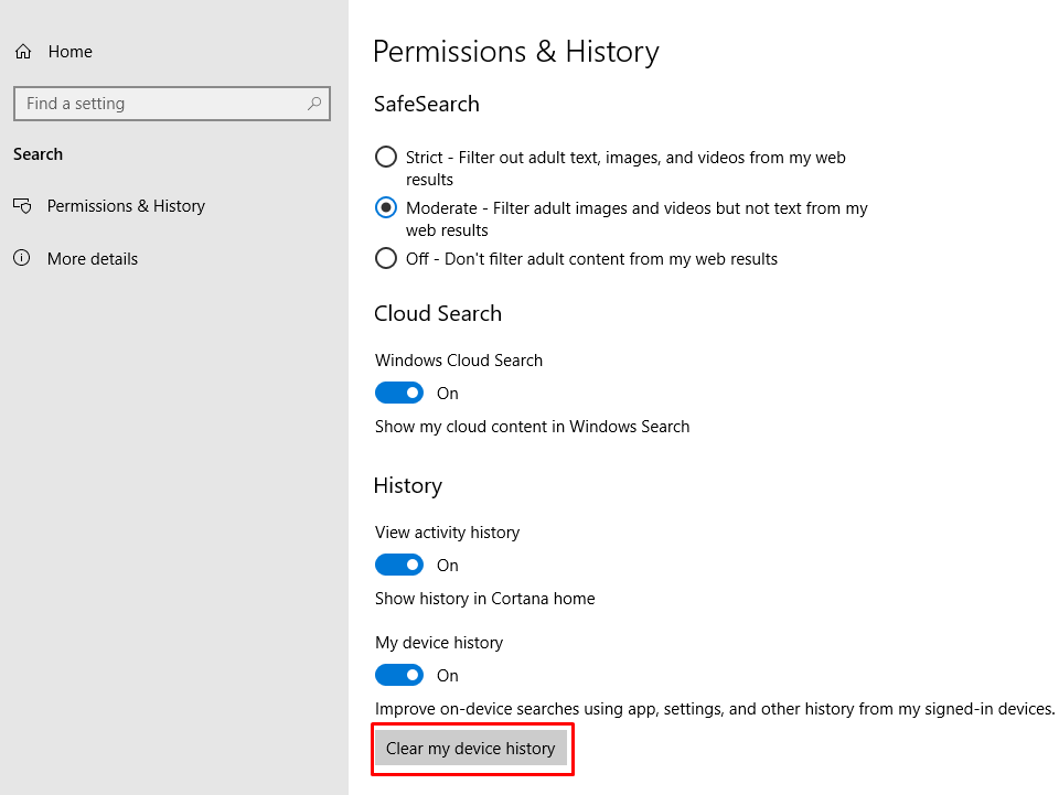 Remove Cortana Data