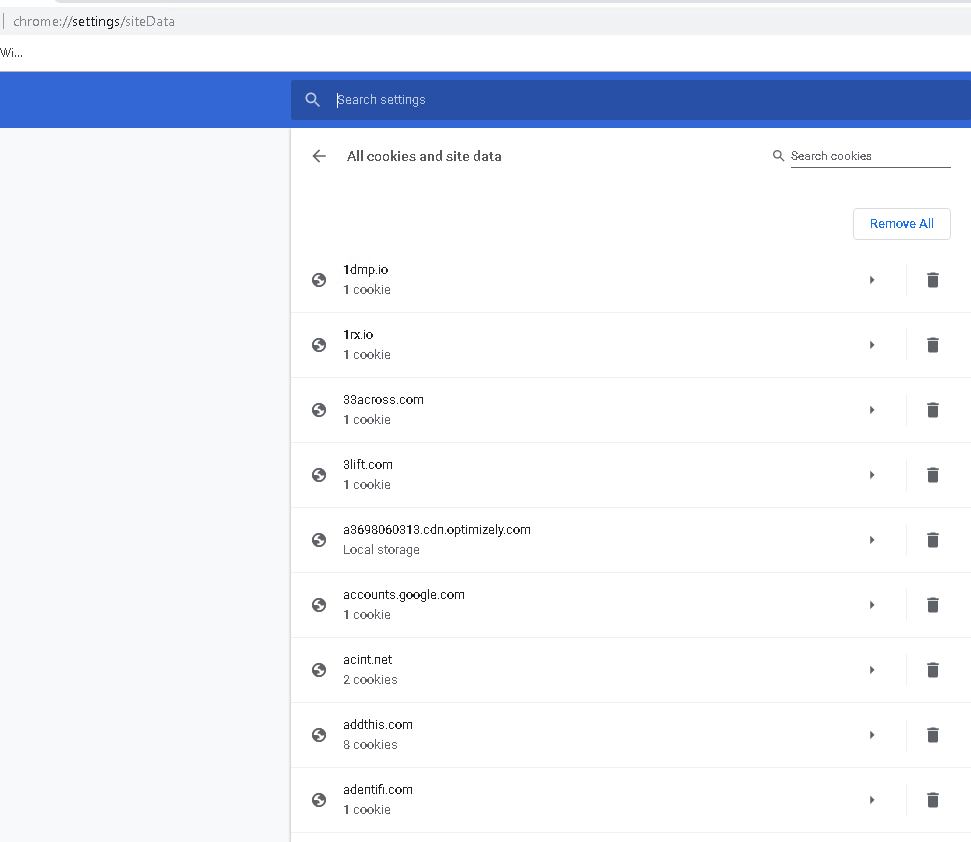 List Cookies In Google Chrome Browser