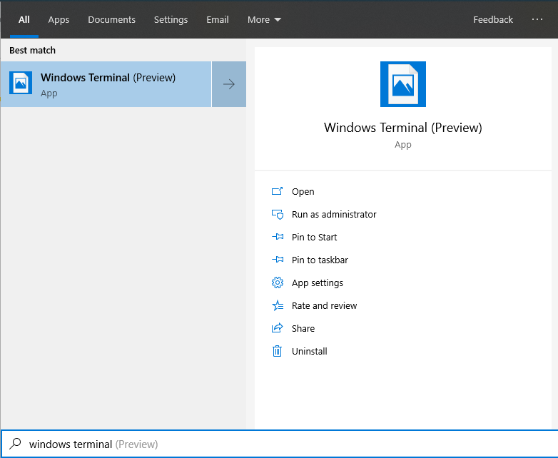 Open Windows Terminal Command Prompt