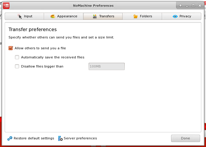 Transfer Preferences