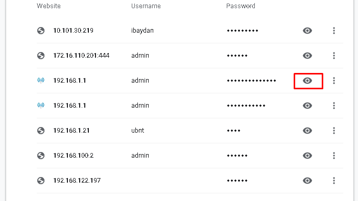 View Saved Password