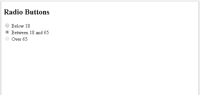 Disable Radio Button