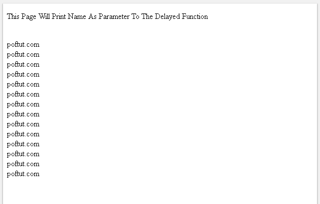 Pass Parameters To The Function