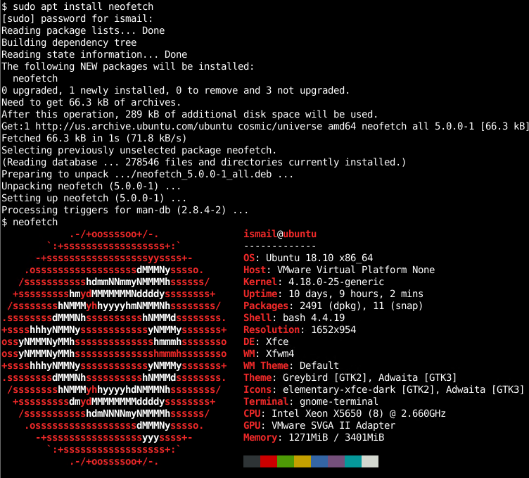 neofetch Command
