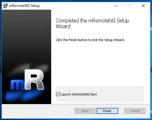 mRemoteNG Installation Complete
