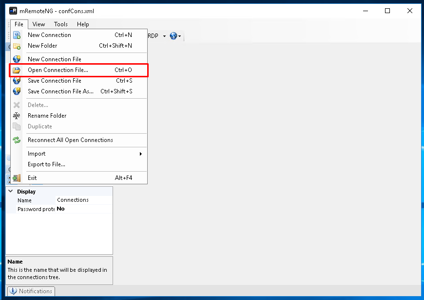 Load Connection Database