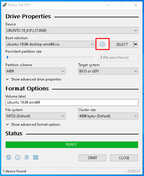 Rufus Calculate ISO Hash