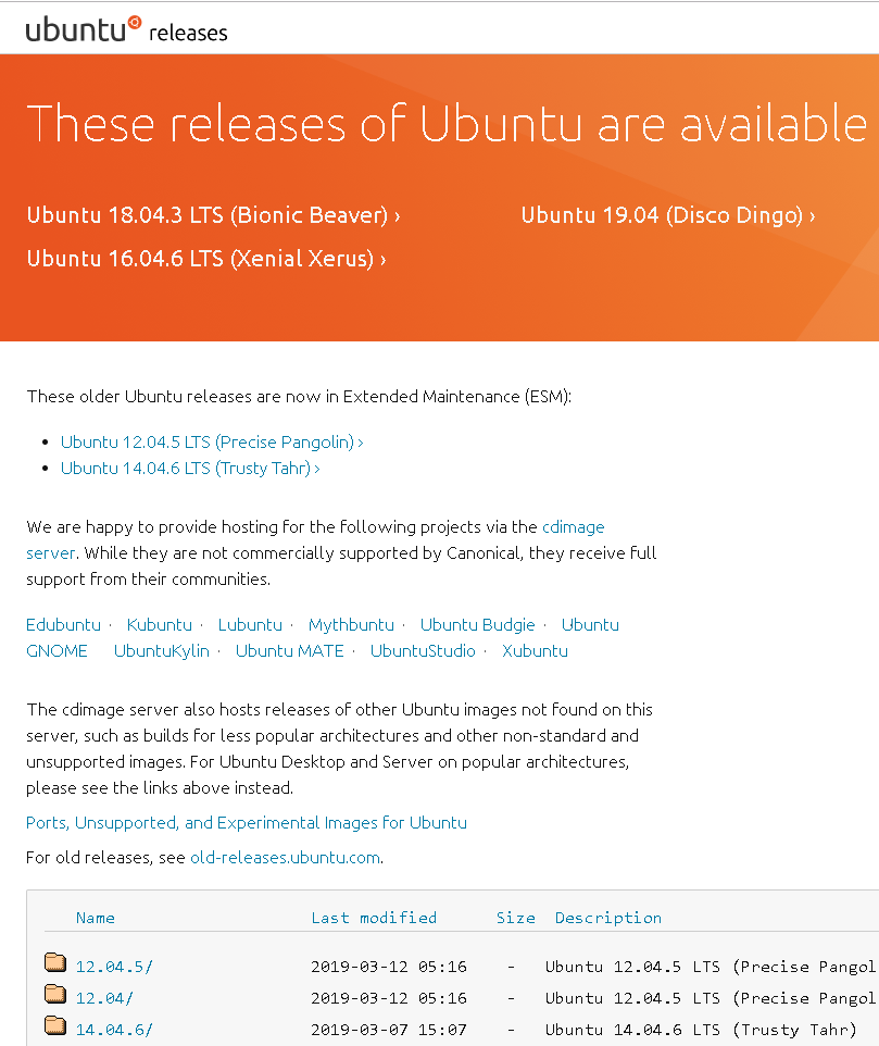Ubuntu Releases