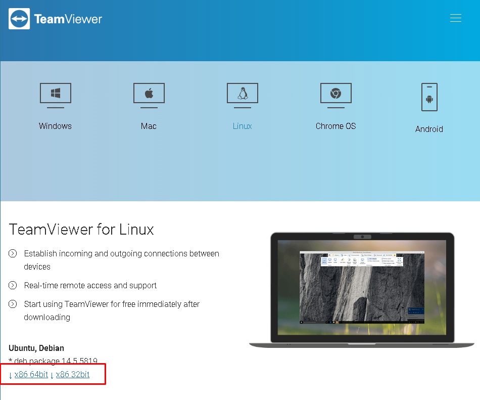 Download TeamViewer For Ubuntu, Debian, Mint, and Kali