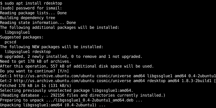 Install Rdesktop