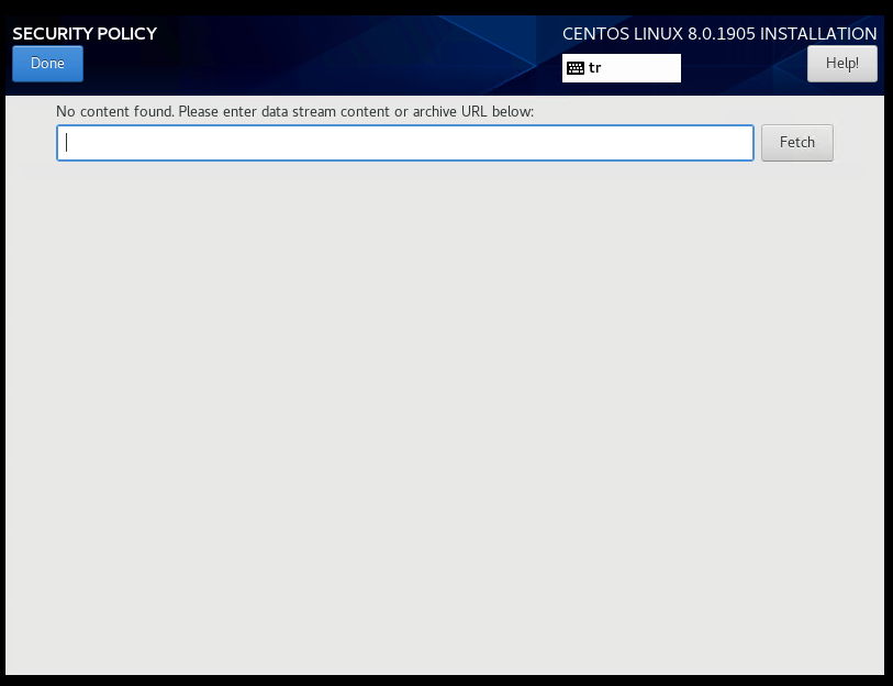 CentOS 8 Install Security Policy
