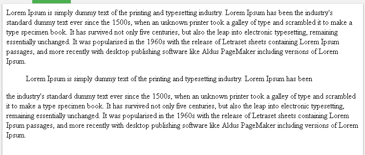 Single Line Indenting
