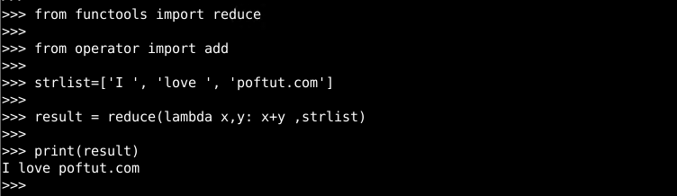 Convert List To String with reduce()