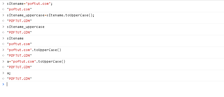 toUpperCase() Examples