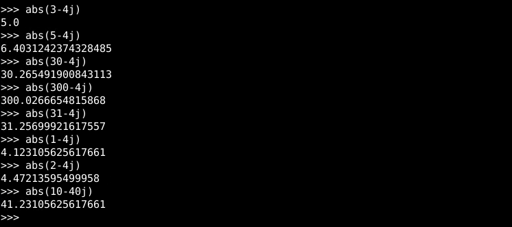 Absolute Value For A Complex Number