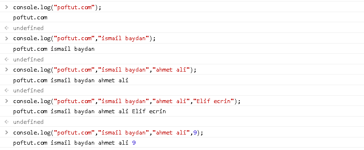 Print String To The JavaScript Console