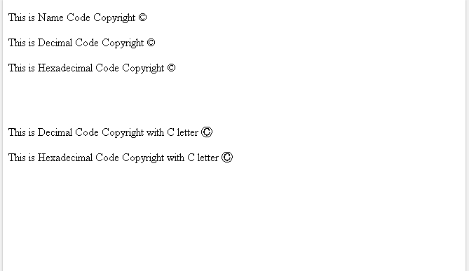 Use C Inside Circle For Copyright Sign/Symbol