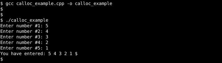 Allocate Memory with calloc()