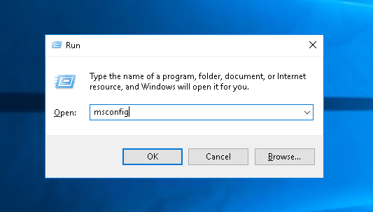 How To Open Msconfig From Run Menu?