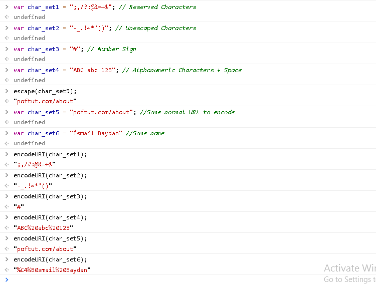 Encode with encodeURI() Function