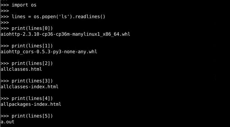Save Command Output Line By Line