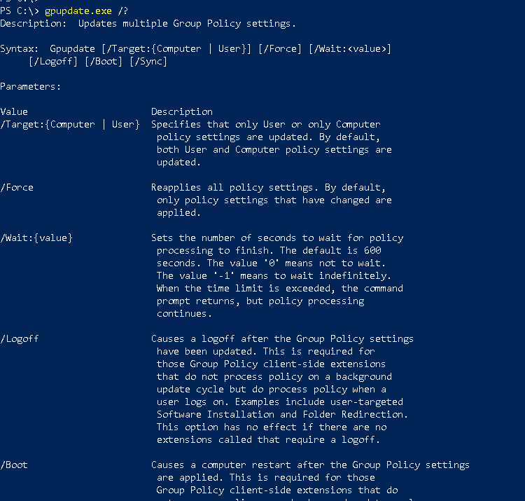 如何在Windows上运行gpupdate/force？-yiteyi-C++库