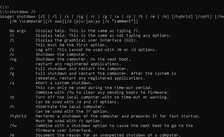 如何使用Shutdown命令示例和教程从命令行关闭Windows-yiteyi-C++库