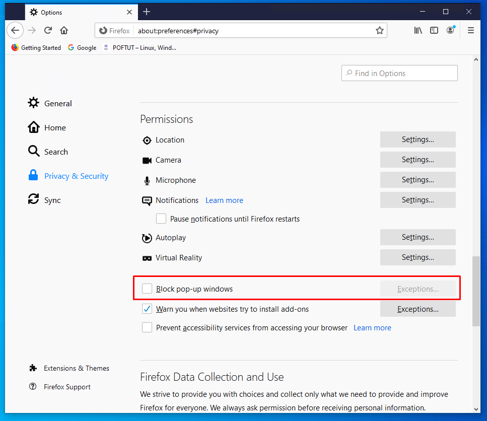 图片[6]-如何为所有浏览器禁用Chrome、Firefox、Edge、Opera、Safari上的弹出窗口阻止程序？-yiteyi-C++库