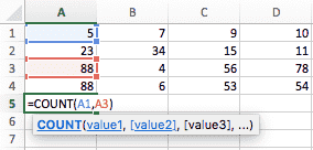 Excel VBA | count（）函数-yiteyi-C++库