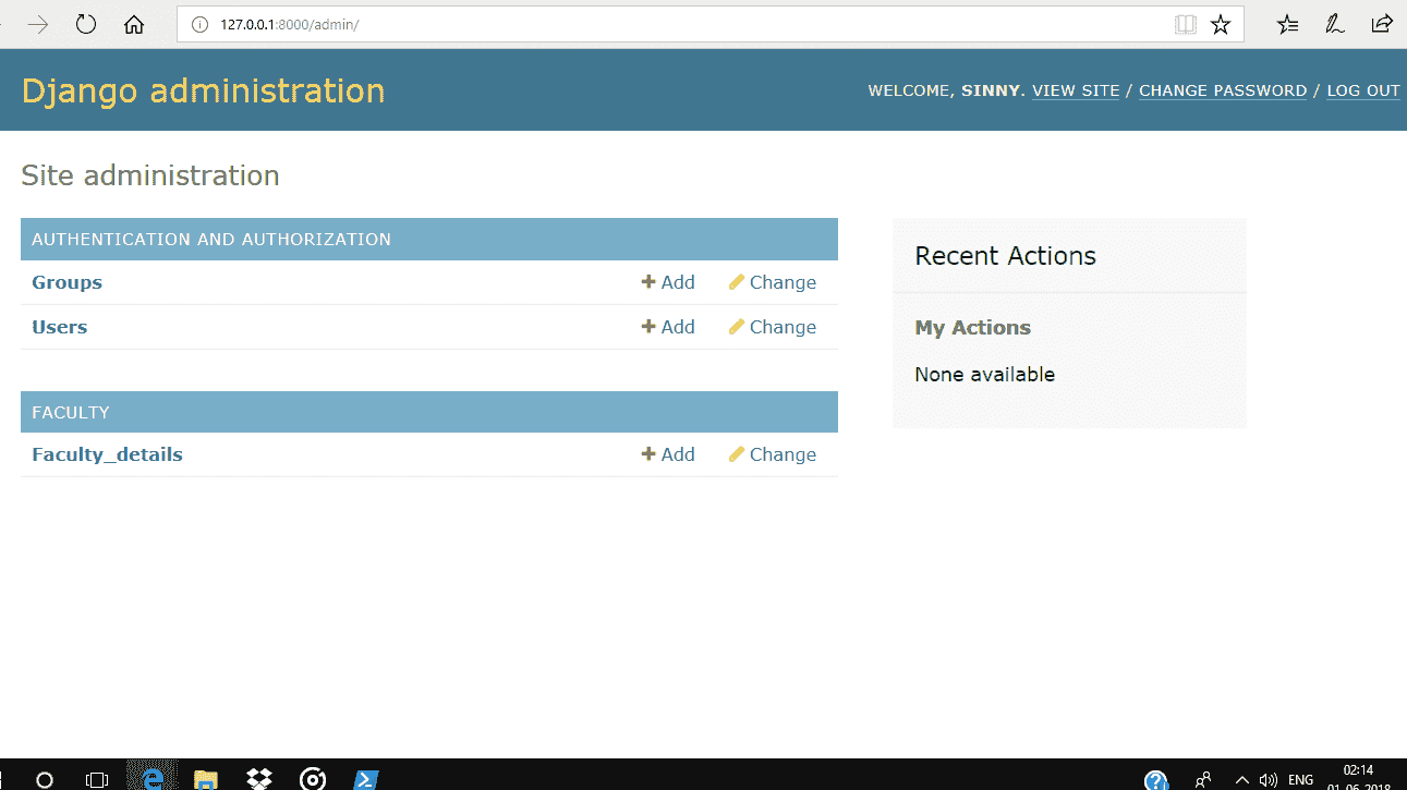 Django Admin Interface