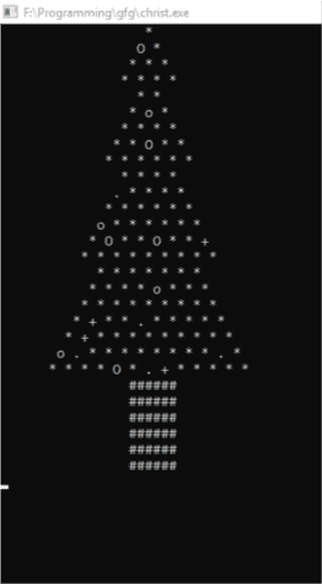圣诞快乐（C语言圣诞树程序）-yiteyi-C++库
