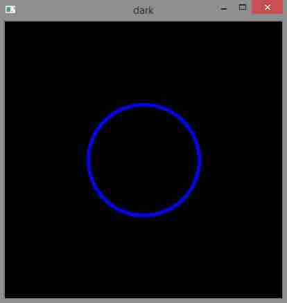 Draw a circle using opencv