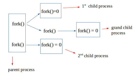 fork（）使用wait（）从下到上执行进程-yiteyi-C++库