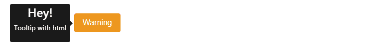 Html as a content of tooltip