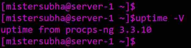 uptime -V