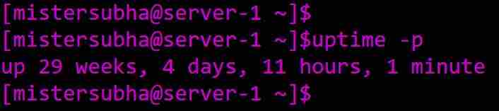 Uptime -p