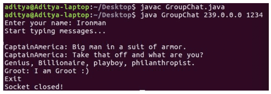 Java中的群组聊天应用程序-yiteyi-C++库
