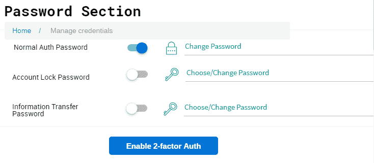 manage password section png